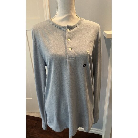 NWT Abercrombie & Fitch Soft Af Shirt Women's M Light Heather Blue Long Sleeve - Picture 1 of 9